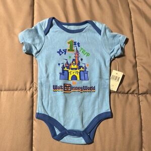 Disney Blue Bodysuit with Castle Design
